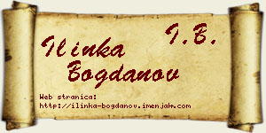 Ilinka Bogdanov vizit kartica